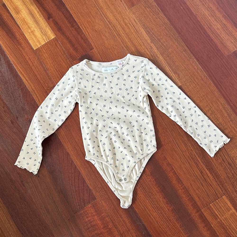 Zara Cream Floral Kids Bodysuit